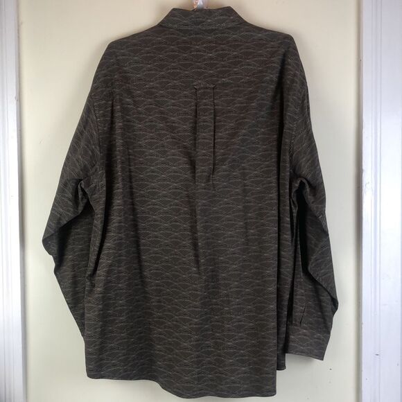 Woolrich Brown Vison Fish Fishing Rods Long Sleeve Button Down Shirt - Size XL - Picture 3 of 15